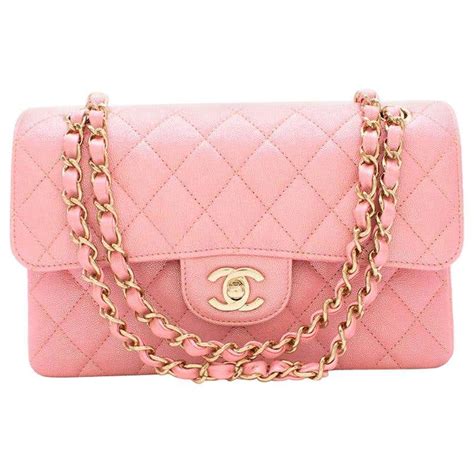 classic pink chanel bag|pink iridescent chanel bag.